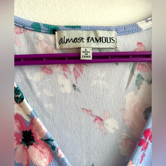 Lilac Floral Wrap Dress - Picture 2 of 2